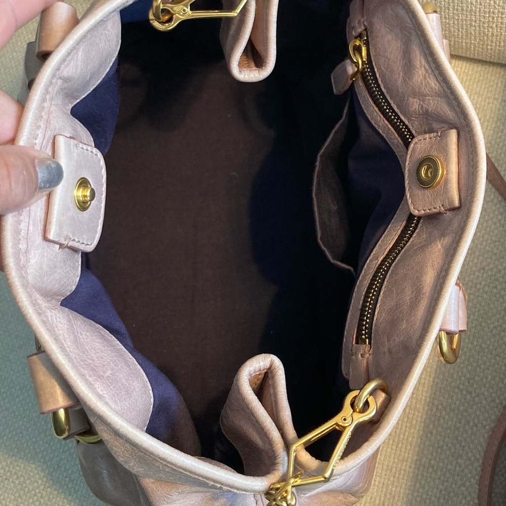 Miu Miu Beige Vitello soft Leather Two Way Handbag - Picture 4 of 6